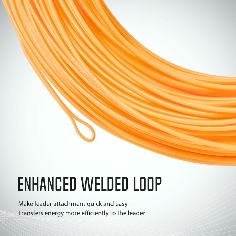 Piscifun Sword Fly Fishing Line with Welded Loop, Weight Forward Floating Fly Line, WF3wt, 90FT, Orange - Image 3